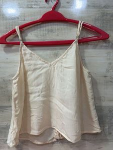 Cream Button-Up Cami Top