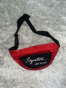 Red Signature Mink Blanket Fanny Pack