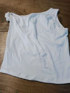 Shein White Twist Detail Tank Top