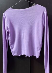 lilac tie-up cardigan