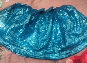 Sparkling Teal Sequin Skirt