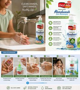 OxyVeda Tulsi &amp; Aloe Handwash
