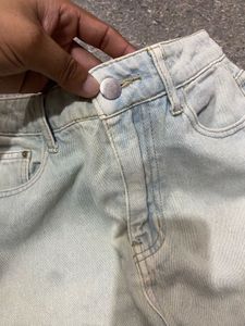 vintage washed wide leg baggy jeans