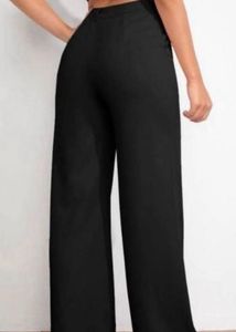 Chic Beige Wide-Leg Pants 3 pcs