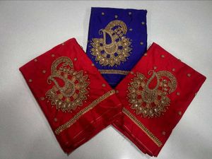 Aari work Silk Blouse Fabric