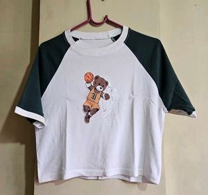Cute Bear Basketball Graphic Tee