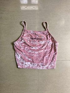 Pink Velvet Tank Top