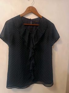 Chic Polka Dot Ruffle Top