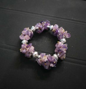 Amethyst Gemstone Crystal Bracelet