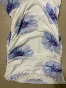 Chic Floral Ruched Mini Dress