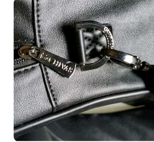 Sleek Black Leather Crossbody Bag