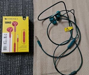 Zebronics (Zeb-Bro) Earphones with Mic - Green