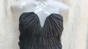 Strapless Gathered Waist Maxi Dress