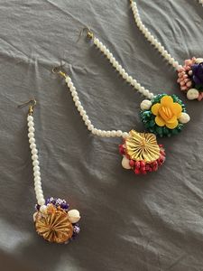 6 Floral Maang Tikka Set- wedding carnival
