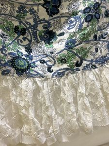 Boho Floral Print Lace Skirt