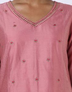 Project Eve - Elegant Pink Embroidered Kurti