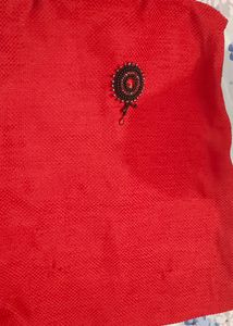 Red &amp; Black Embellished Vest
