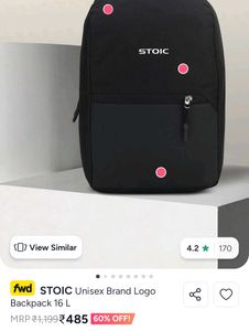 Today's Offer In Coins STOIC Black Backpack