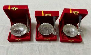 🆕German Silver Bowl with Spoon Set (4)
