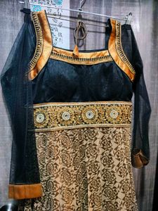 Black And Gold Heavy Embroidered Anarkali