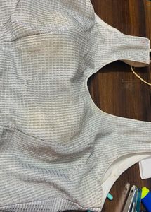 Silver Party Wear Blouse