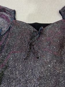 Sparkly Puff Sleeve Top