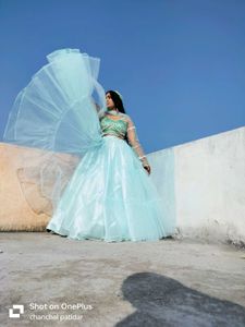 Stunning Sky Blue Lehenga Choli