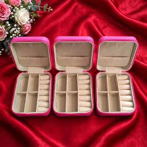 pack of 3 Pink Travel Jewelry Organizer Box