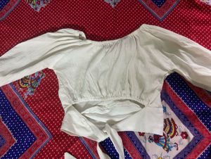 white crop top