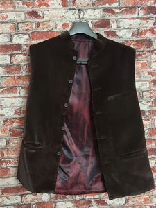 Men's Brown Velvet Bandhgala Waistcoat