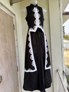 Elegant Black & White two piece suit