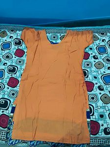 Orange Embroidered Kurta  Salwar Set