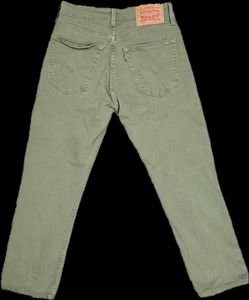 Olive Green Denim Jeans