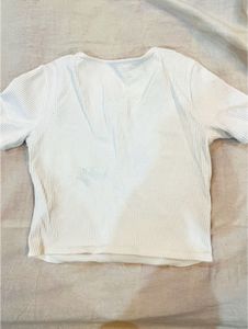 🤍Zara Ribbed Cutout Top