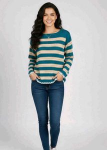 Striped  Long Sleeve sweater top