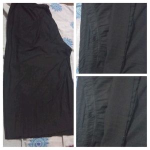 Black Ethnic plazo with Ruching Detail