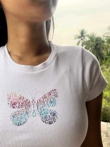 Trendy Graphic Crop Top