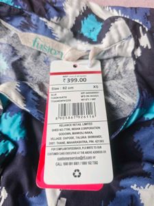 Blue Geometric Print Tunic Top