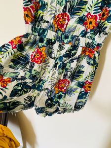Vibrant Floral Print Romper