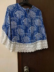 Sale On: Cape Style: Trending Blue Top
