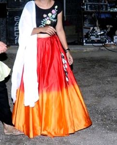 Orange And Red Skirt