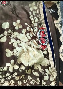 Beautiful Brown Saree with Blouses