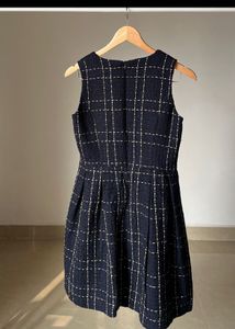 Chic Plaid Korean Sleeveless Tweed Dress