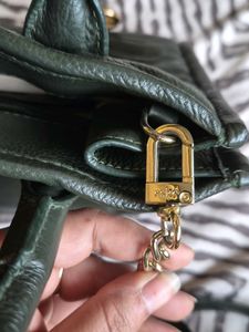 Eske Chic Green Chevron Shoulder Bag
