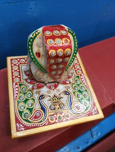 White Marble Ganesh Ji with  Idol (2.5” Gan