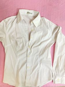 Classic White Button-Up Shirt