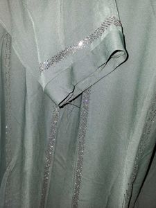 Elegant Green Abaya with Embellishments