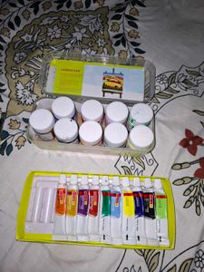 Water &amp; Acrylic Colors(6 free paint brush)