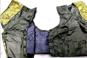 grey poly silk blouse