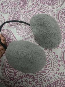 Gray Fuzzy Earmuffs